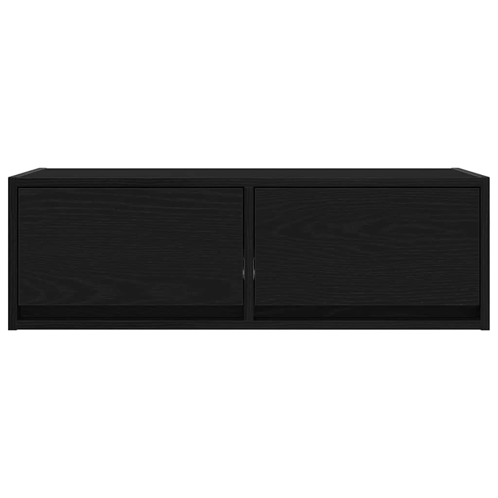 Tv Skříňky 2 Ks Dub Černý 80X31X25,5 Cm Dřevěné Konstrukce