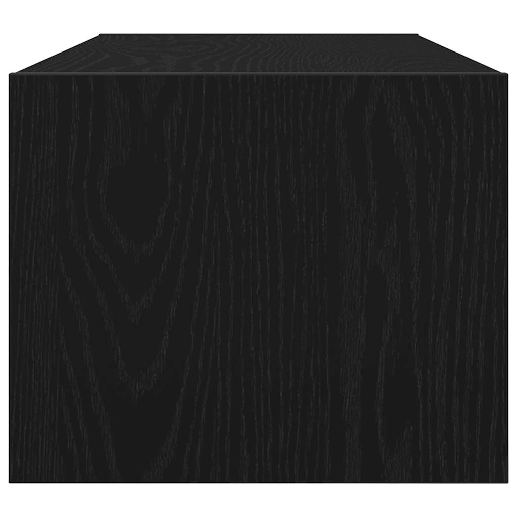 Tv Skříňky 2 Ks Dub Černý 80X31X25,5 Cm Dřevěné Konstrukce