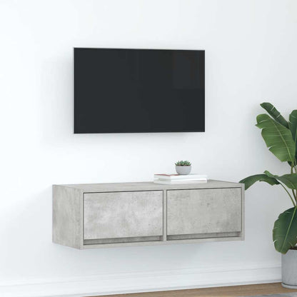 Tv Skříňka Betonově Šedá 80X31X25,5 Cm Kompozitní Dřevo