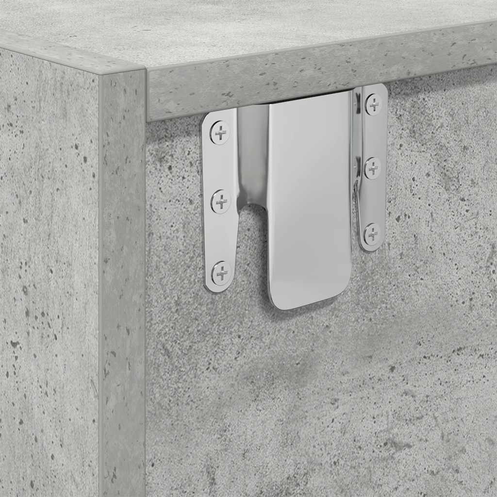 Tv Skříňky 2 Ks Betonová Šedá 80X31X25,5 Cm Dřevěná Konstrukce
