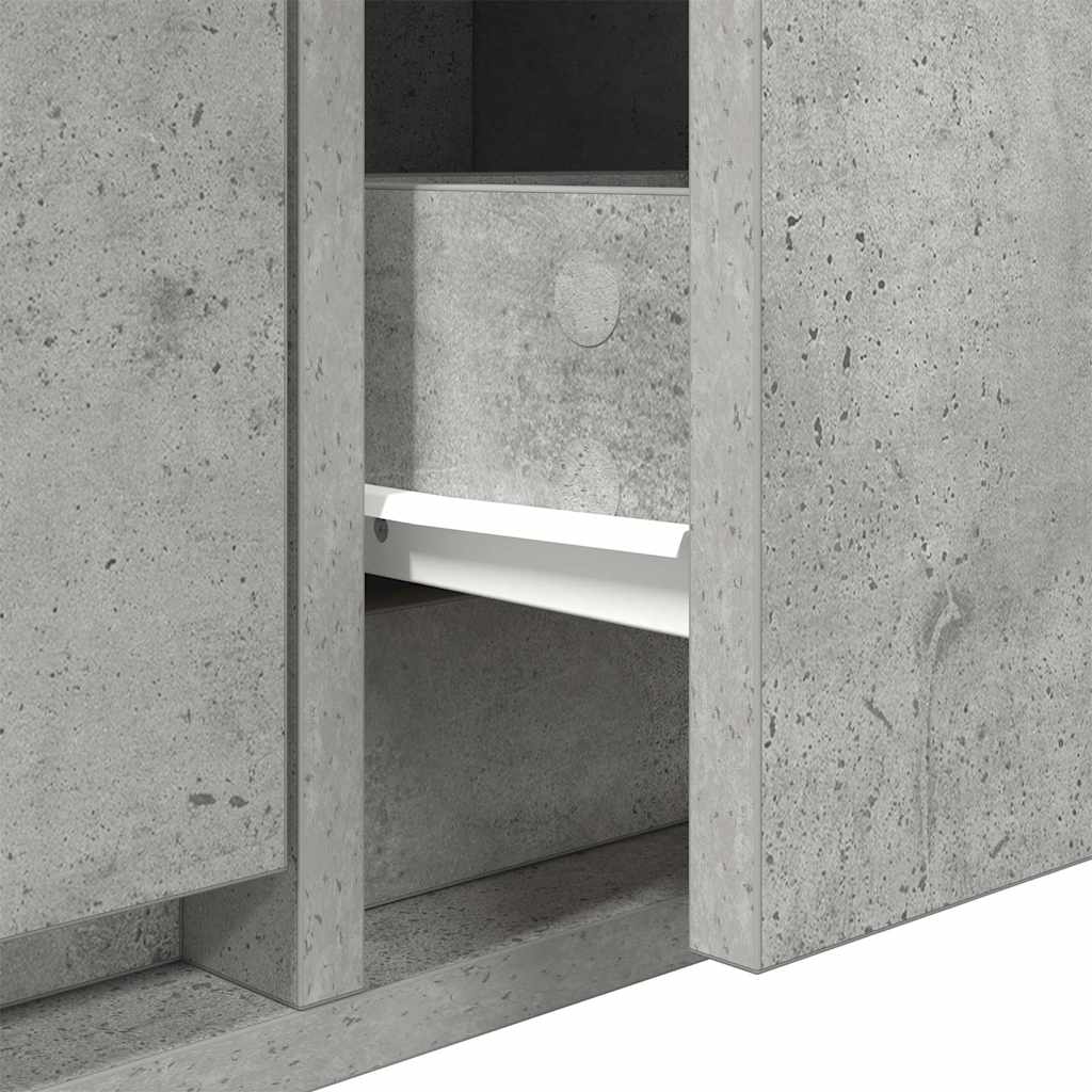 Tv Skříňky 2 Ks Betonová Šedá 80X31X25,5 Cm Dřevěná Konstrukce