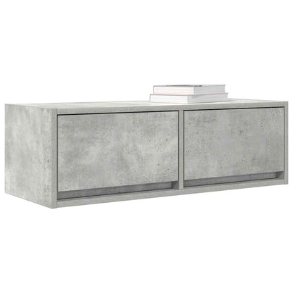 Tv Skříňky 2 Ks Betonová Šedá 80X31X25,5 Cm Dřevěná Konstrukce