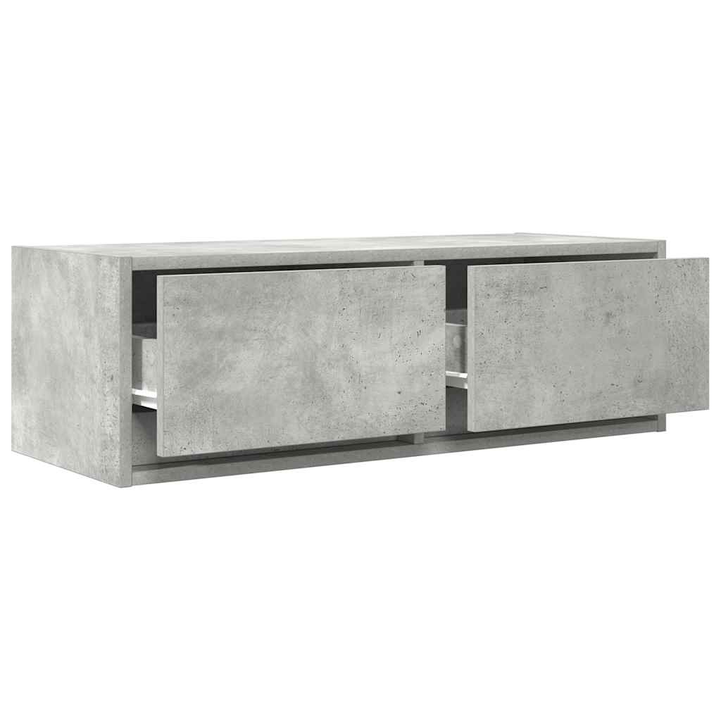Tv Skříňky 2 Ks Betonová Šedá 80X31X25,5 Cm Dřevěná Konstrukce