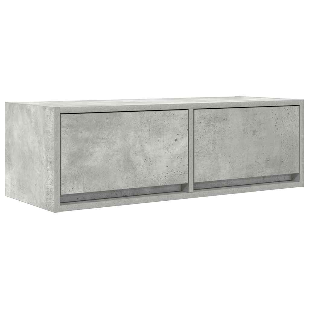 Tv Skříňky 2 Ks Betonová Šedá 80X31X25,5 Cm Dřevěná Konstrukce