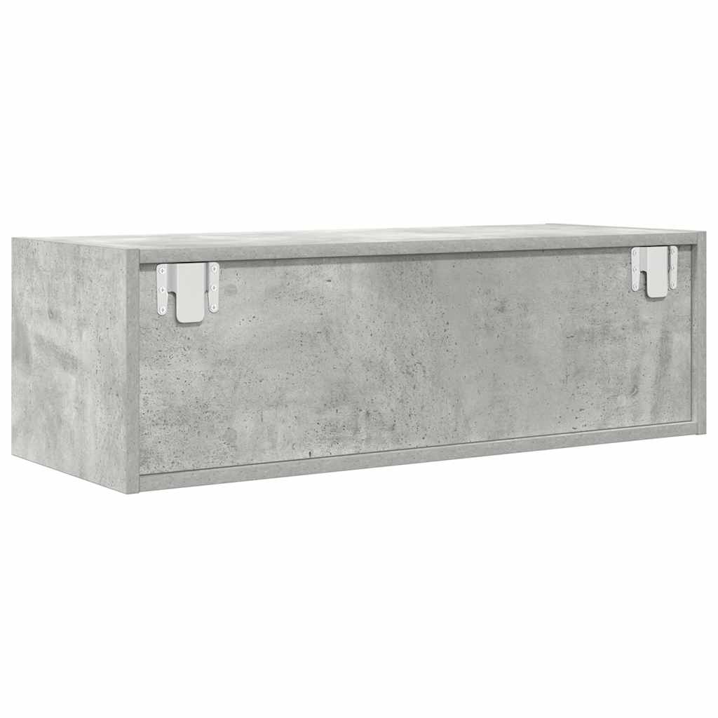 Tv Skříňky 2 Ks Betonová Šedá 80X31X25,5 Cm Dřevěná Konstrukce