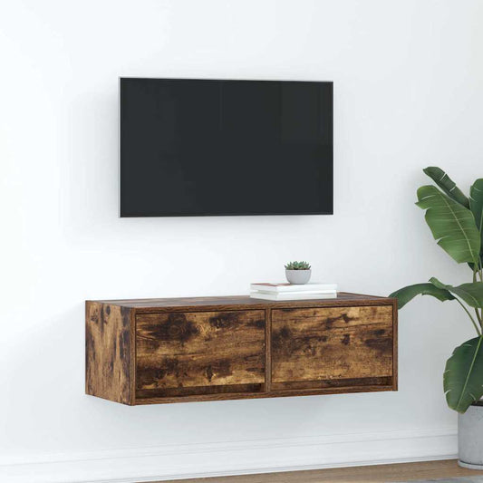 Tv Skříňka Kouřový 80X31X25,5 Cm Kompozitní Dřevo