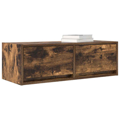 Tv Skříňky 2 Ks Kouřový Dub 80X31X25,5 Cm Dřevěné Konstrukce