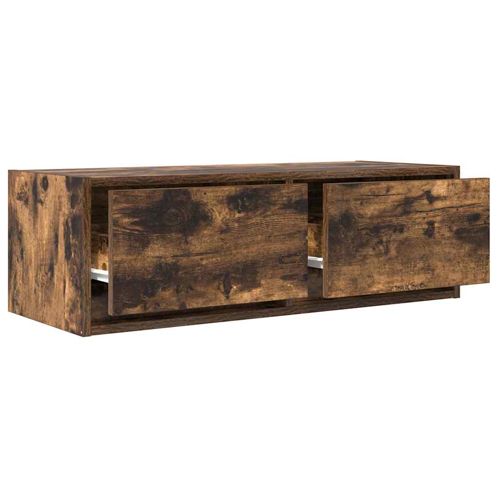 Tv Skříňky 2 Ks Kouřový Dub 80X31X25,5 Cm Dřevěné Konstrukce