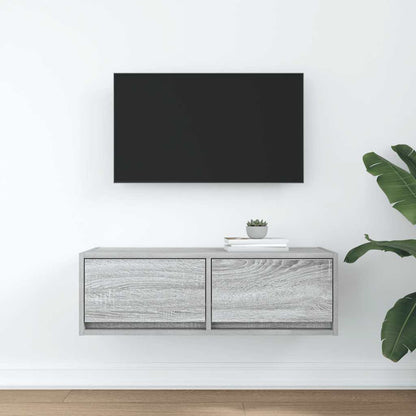 Tv Skříňka Šedá Sonoma 80X31X25,5 Cm Kompozitní Dřevo