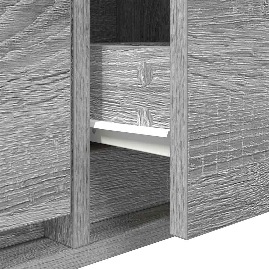Tv Skříňka Šedá Sonoma 80X31X25,5 Cm Kompozitní Dřevo