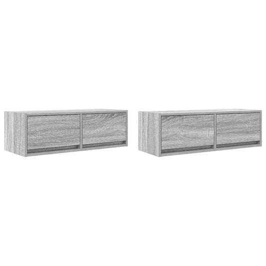 Tv Skříňka Šedá Sonoma 80X31X25,5 Cm Kompozitní Dřevo