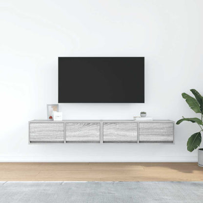 Tv Skříňka Šedá Sonoma 80X31X25,5 Cm Kompozitní Dřevo