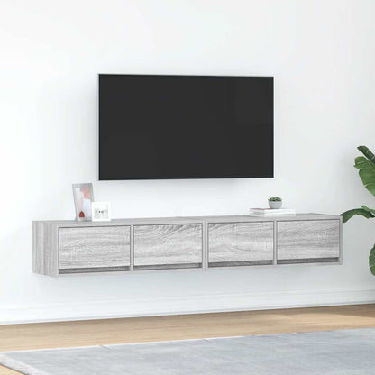 Tv Skříňka Šedá Sonoma 80X31X25,5 Cm Kompozitní Dřevo