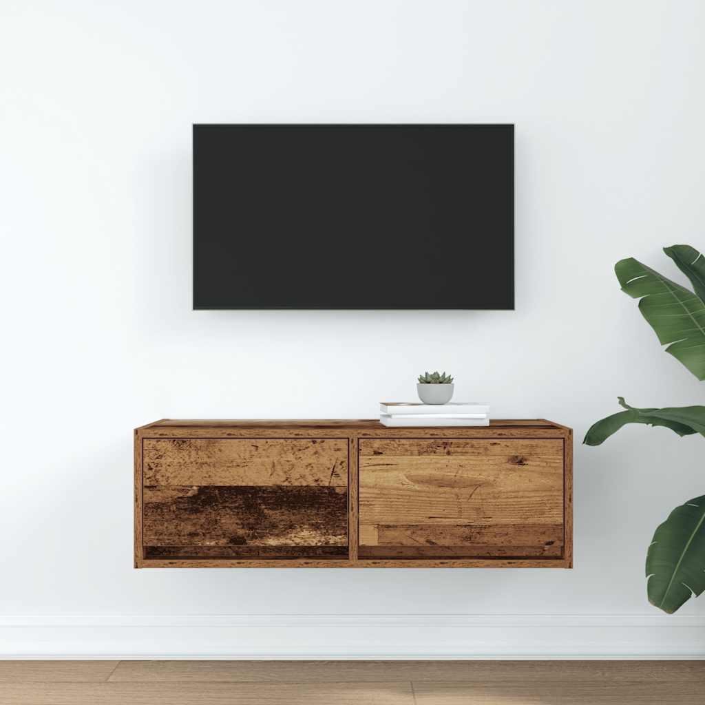 Tv Skříňka Starého Dřeva 80X31X25,5 Cm Kompozitní Dřevo