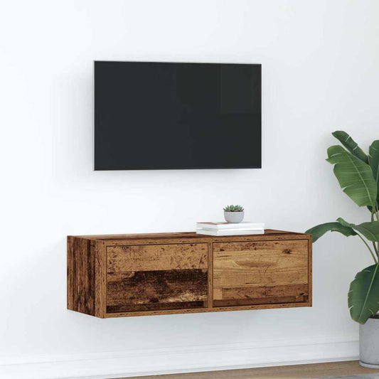 Tv Skříňka Starého Dřeva 80X31X25,5 Cm Kompozitní Dřevo