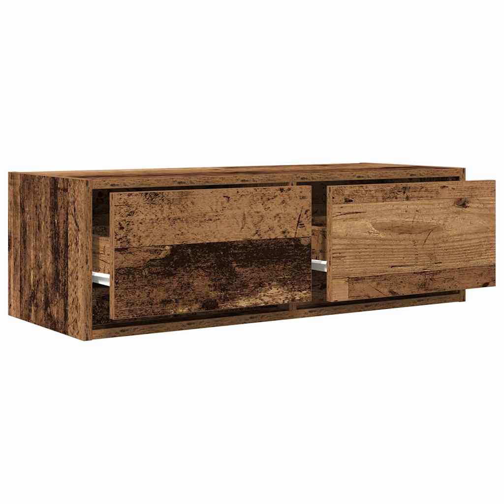 Tv Skříňky 2 Ks Staré Dřevo 80X31X25,5 Cm Dřevěné Konstrukce