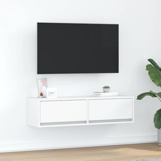 Televizní Skříň 100 X 31 X 25,5 Cm Bílá Kompozitní Dřevo
