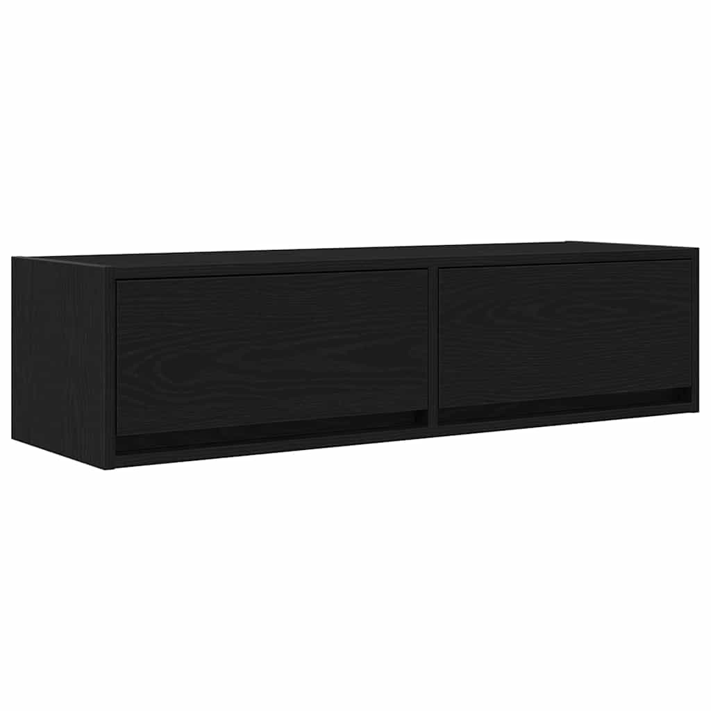 Televizní Skříň 100 X 31 X 25,5 Cm Černý Dub Kompozitní Dřevo