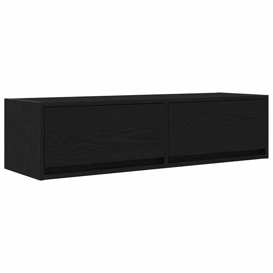 Televizní Skříň 100 X 31 X 25,5 Cm Černý Dub Kompozitní Dřevo