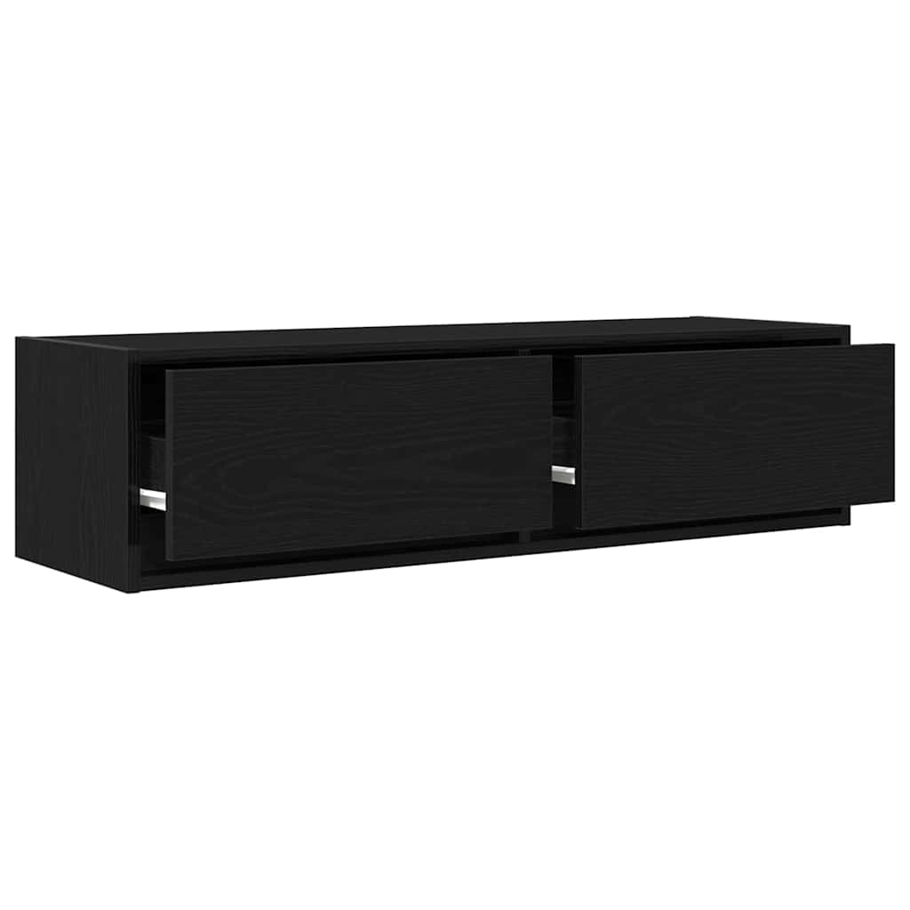 Televizní Skříň 100 X 31 X 25,5 Cm Černý Dub Kompozitní Dřevo
