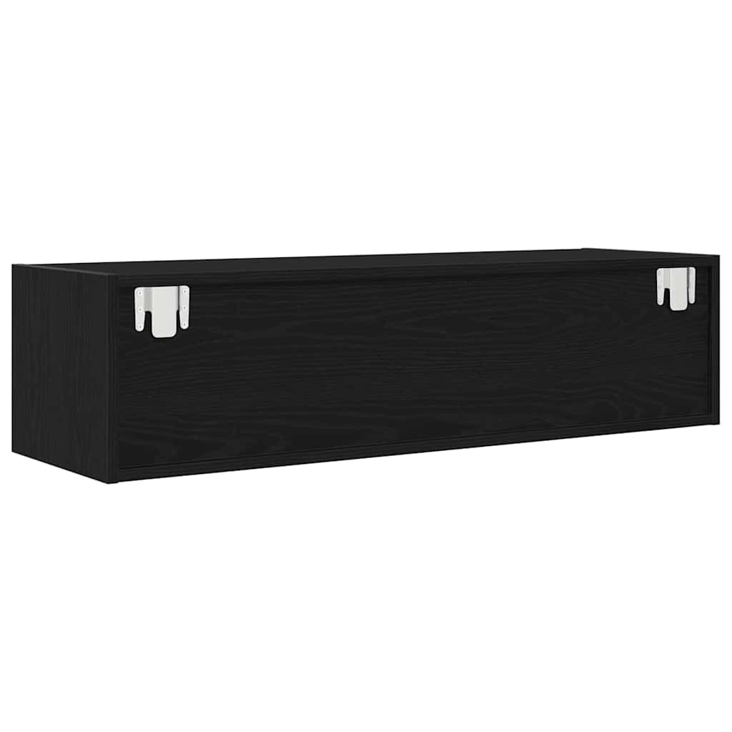 Televizní Skříň 100 X 31 X 25,5 Cm Černý Dub Kompozitní Dřevo