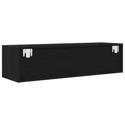 Televizní Skříň 100 X 31 X 25,5 Cm Černý Dub Kompozitní Dřevo