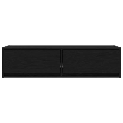 Televizní Skříň 100 X 31 X 25,5 Cm Černý Dub Kompozitní Dřevo