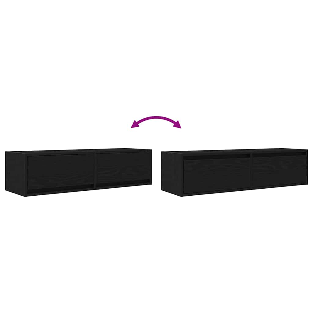 Televizní Skříň 100 X 31 X 25,5 Cm Černý Dub Kompozitní Dřevo