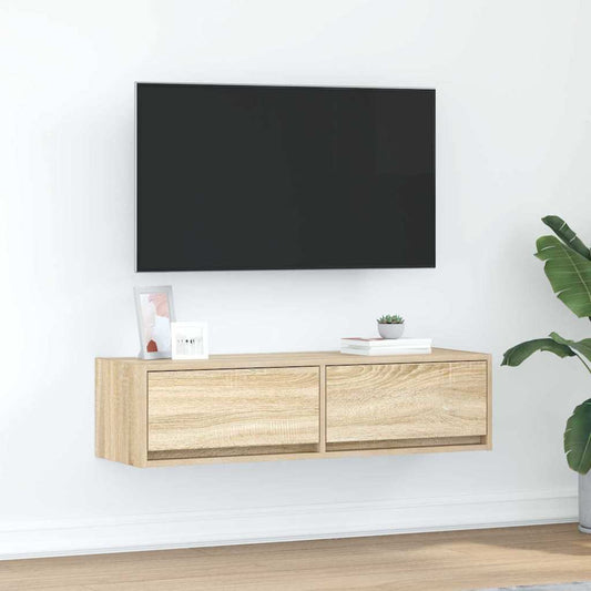 Televizní Skříň 100 X 31 X 25,5 Cm Dub Sonoma Kompozitní Dřevo