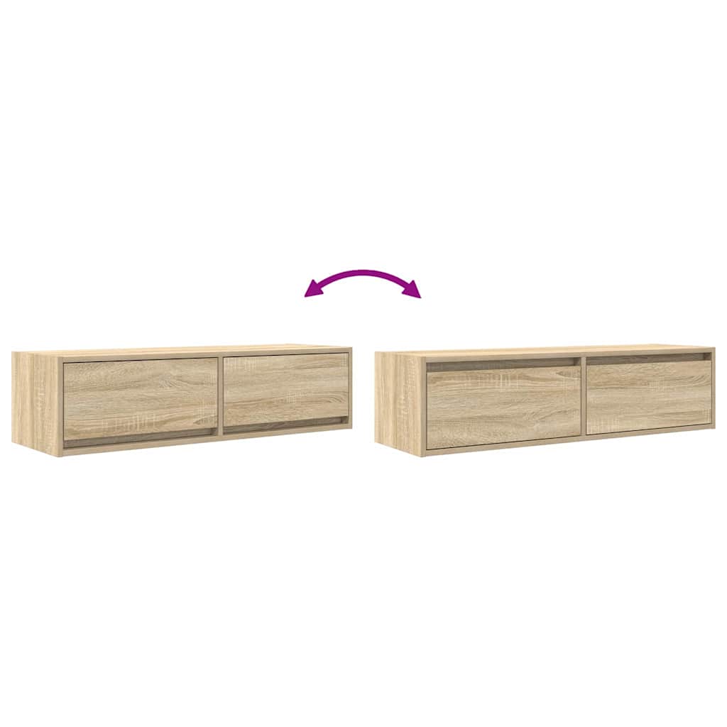 Televizní Skříň 100 X 31 X 25,5 Cm Dub Sonoma Kompozitní Dřevo