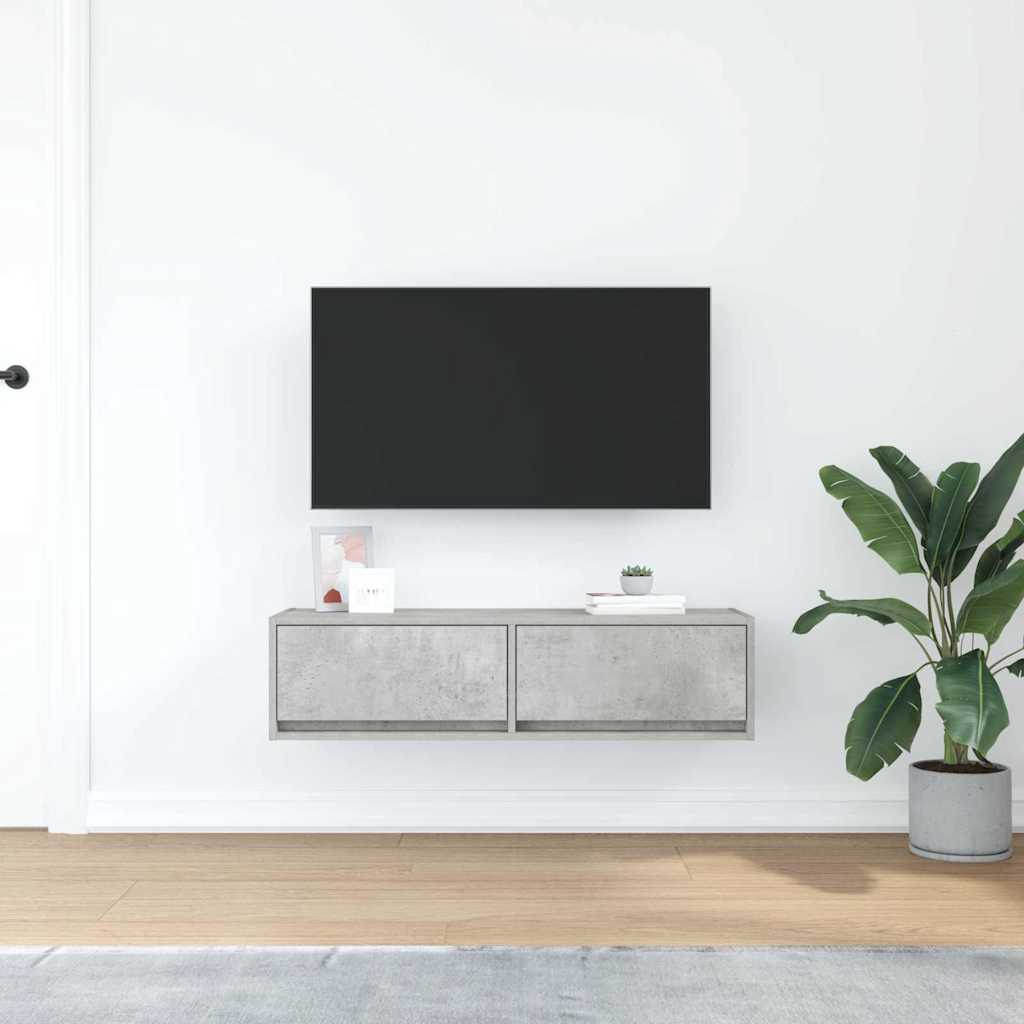 Televizní Skříň 100 X 31 X 25,5 Cm Betonová Šedá