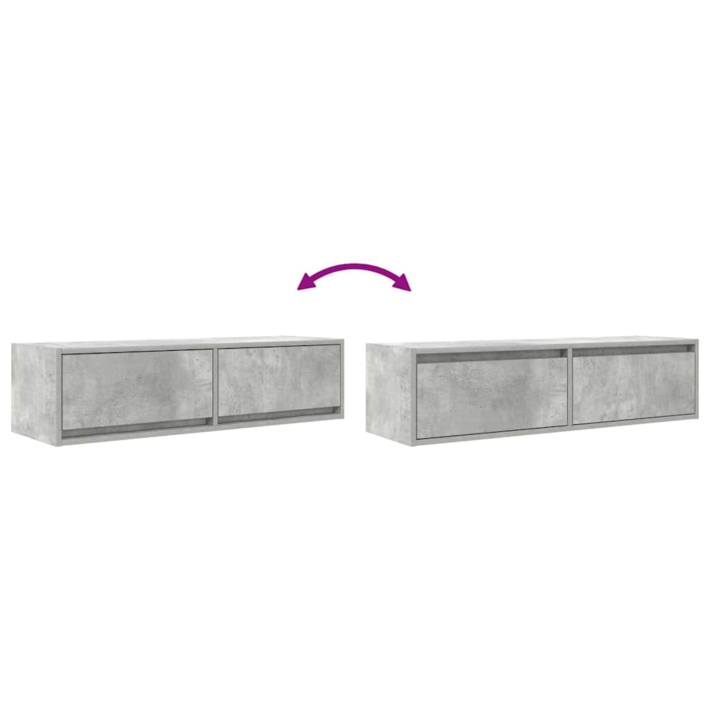 Televizní Skříň 100 X 31 X 25,5 Cm Betonová Šedá