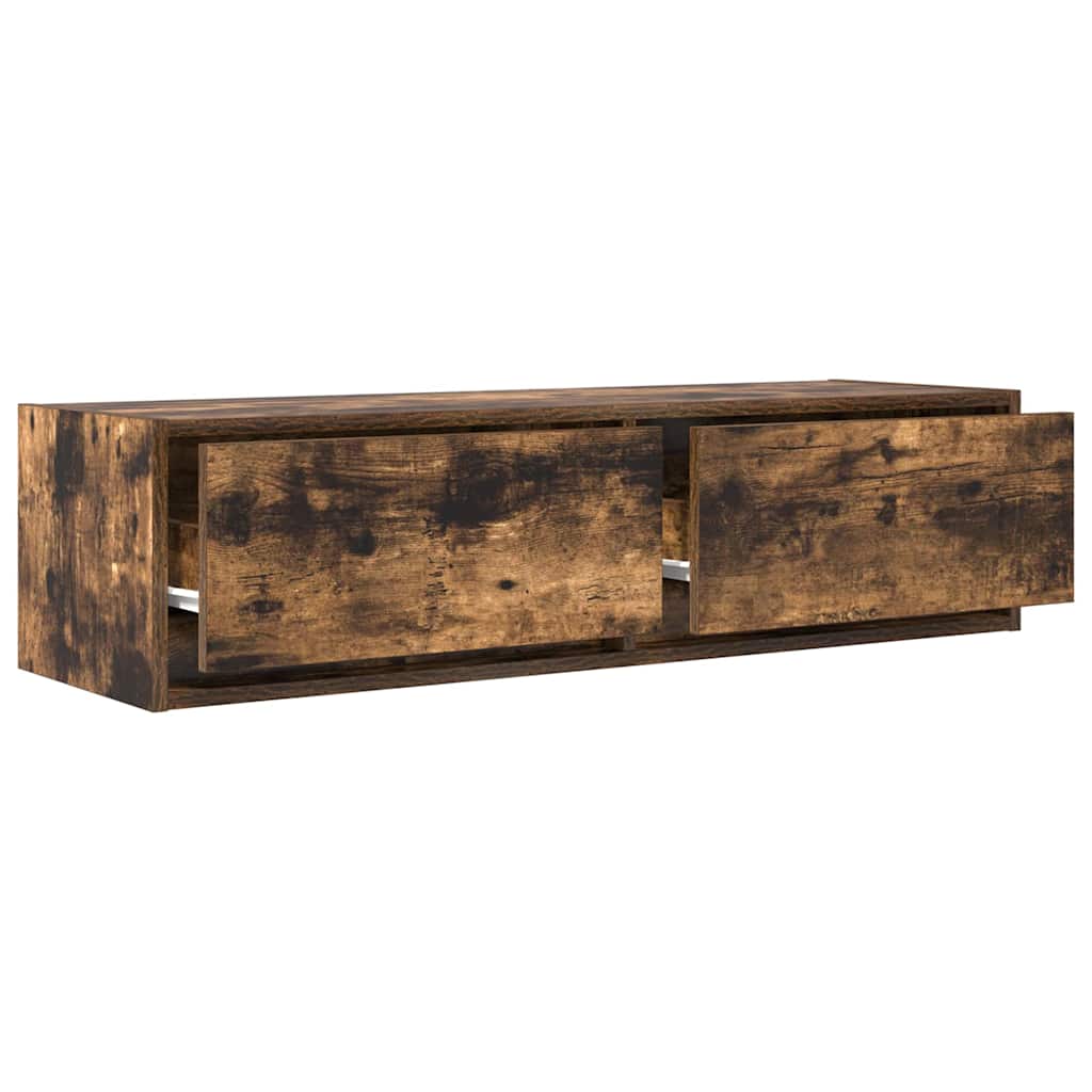 Televizní Skříň 100 X 31 X 25,5 Cm Kouřový Dub Kompozitní Dřevo