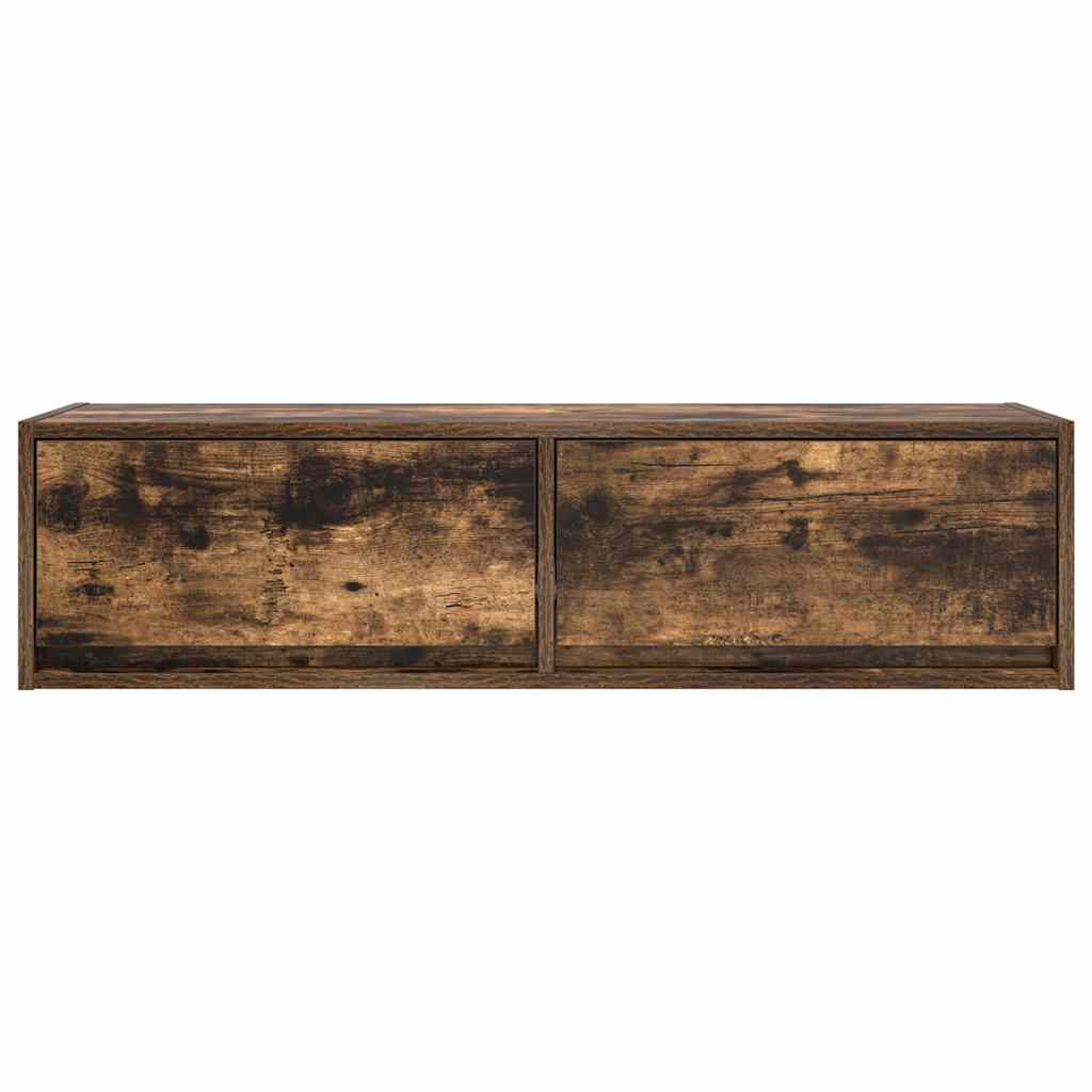 Televizní Skříň 100 X 31 X 25,5 Cm Kouřový Dub Kompozitní Dřevo