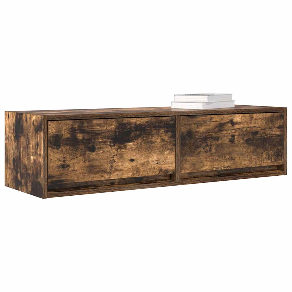 Televizní Skříň 100 X 31 X 25,5 Cm Kouřový Dub Kompozitní Dřevo