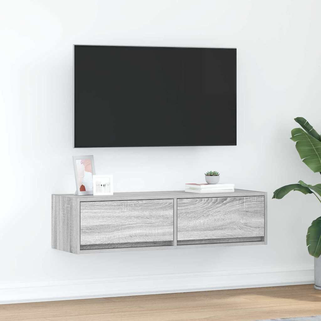 Televizní Skříň 100 X 31 X 25,5 Cm Šedá Sonoma Kompozitní Dřevo