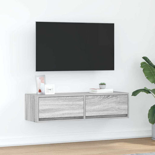 Televizní Skříň 100 X 31 X 25,5 Cm Šedá Sonoma Kompozitní Dřevo