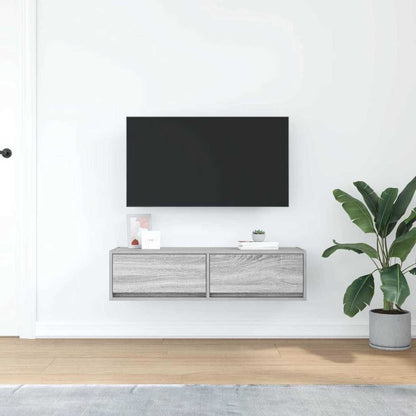 Televizní Skříň 100 X 31 X 25,5 Cm Šedá Sonoma Kompozitní Dřevo