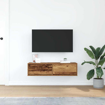Televizní Skříň 100 X 31 X 25,5 Cm Staré Dřevo Kompozitní Dřevo