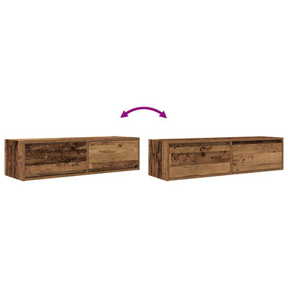 Televizní Skříň 100 X 31 X 25,5 Cm Staré Dřevo Kompozitní Dřevo