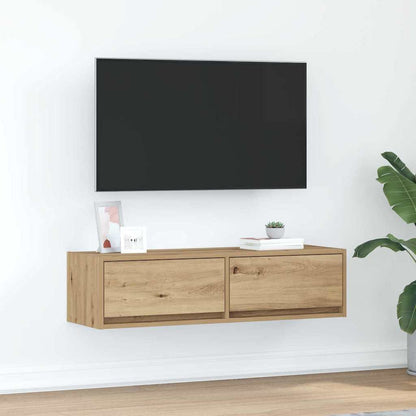 Televizní Skříň 100 X 31 X 25,5 Cm Dub Artisan Kompozitní Dřevo