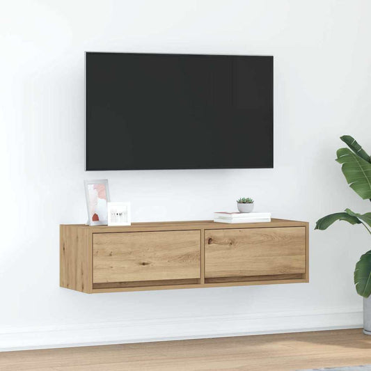 Televizní Skříň 100 X 31 X 25,5 Cm Dub Artisan Kompozitní Dřevo