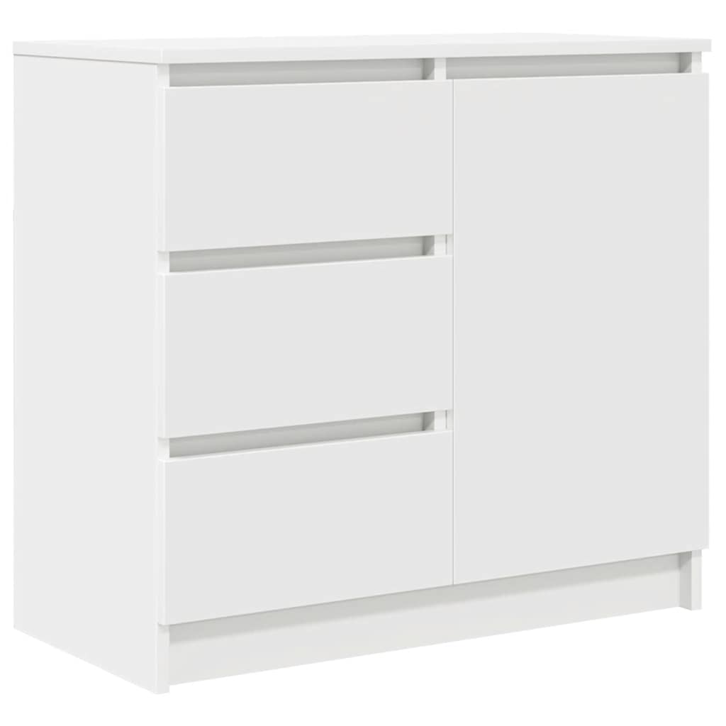 Příborník Se Zásuvkou Bílý 71X35X65 Cm Kompozitní Dřevo