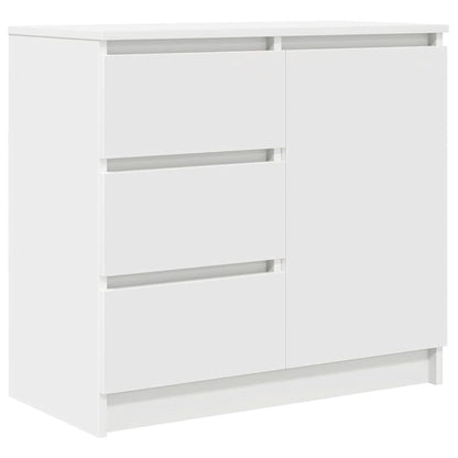 Příborník Se Zásuvkou Bílý 71X35X65 Cm Kompozitní Dřevo