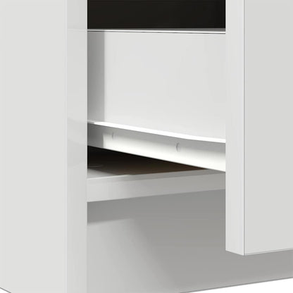 Příborník Se Zásuvkou Bílý 71X35X65 Cm Kompozitní Dřevo