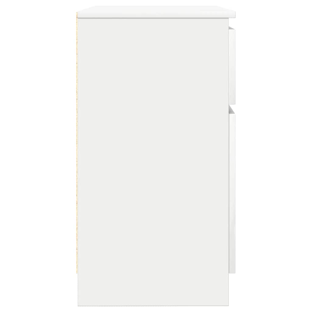Příborník Se Zásuvkou Bílý 71X35X65 Cm Kompozitní Dřevo