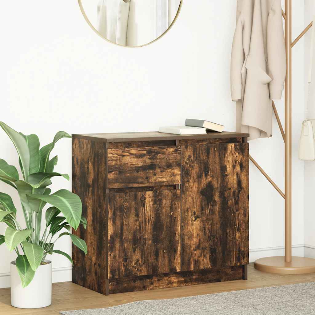 Příborník Se Zásuvkou Bílý 71X35X65 Cm Kompozitní Dřevo