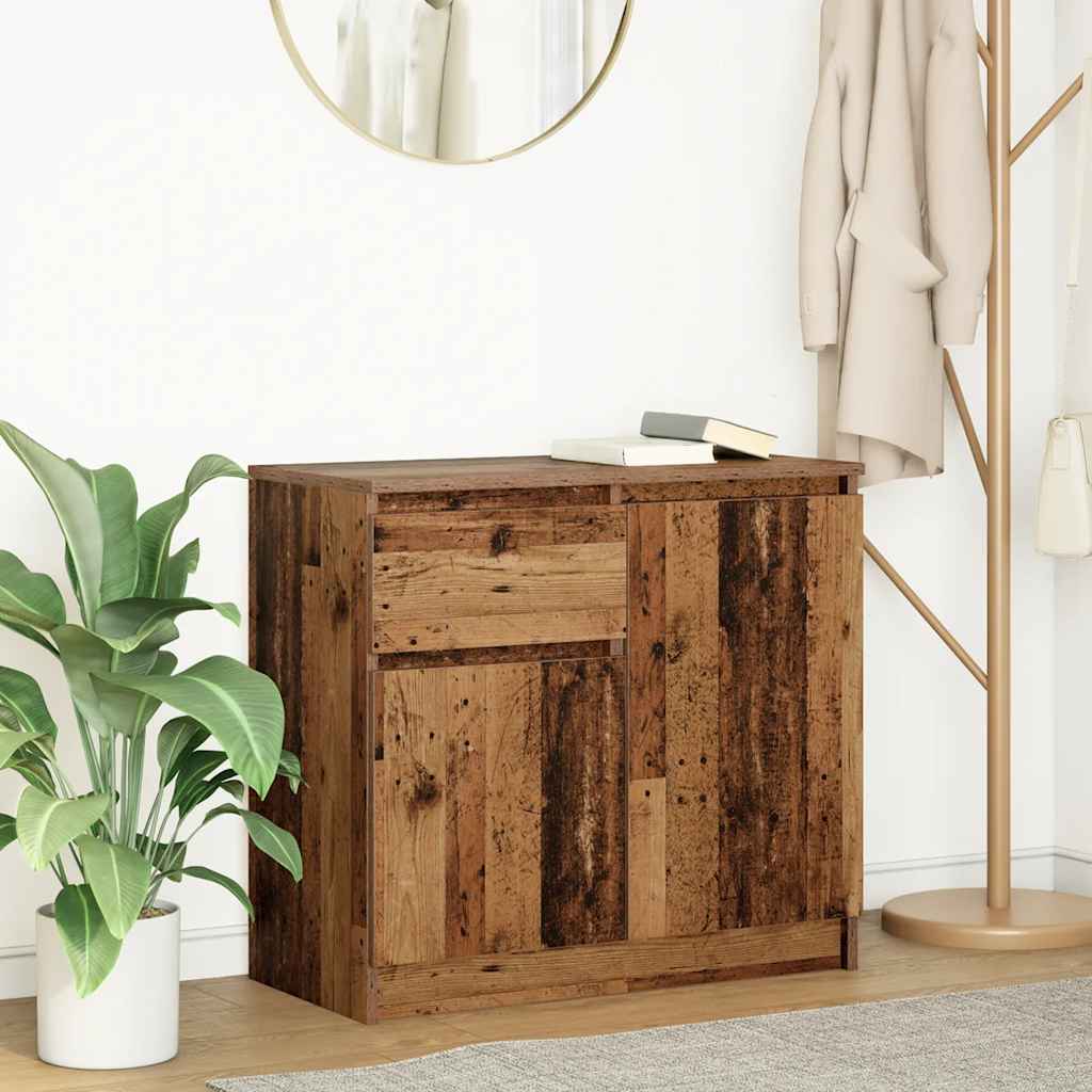 Příborník Se Zásuvkou Bílý 71X35X65 Cm Kompozitní Dřevo