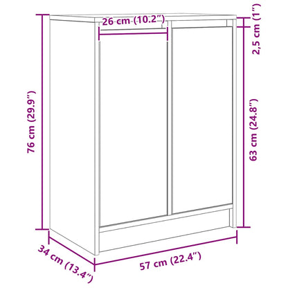 Příborník 57X34X76 Cm Kompozitní Dřevo