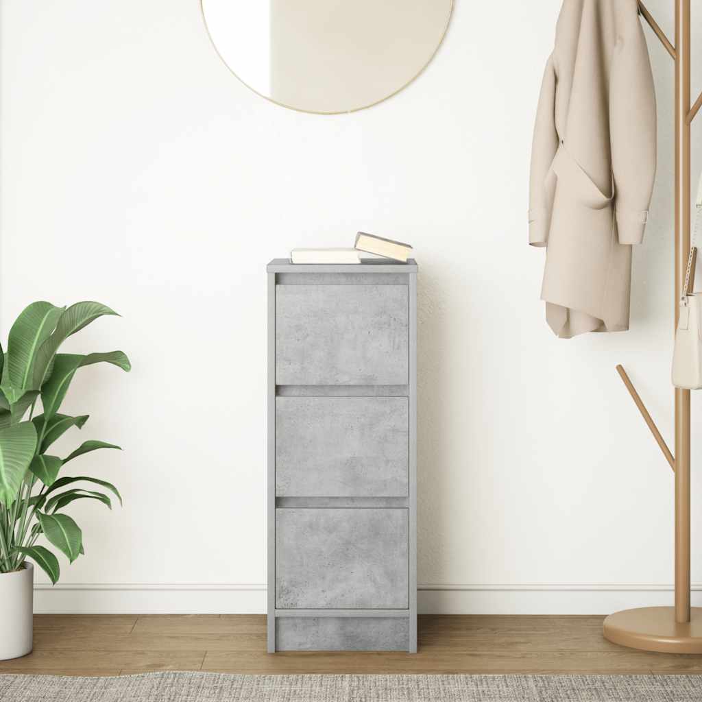 Příborník Betonově Šedý 29,5X34X76 Cm Kompozitní Dřevo